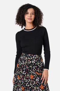 Princess Highway - Fifi Rib Knit Top - black