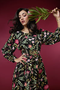 Princess Highway - Opal Native Smock Dress - black