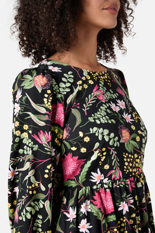 Princess Highway - Opal Native Smock Dress - black