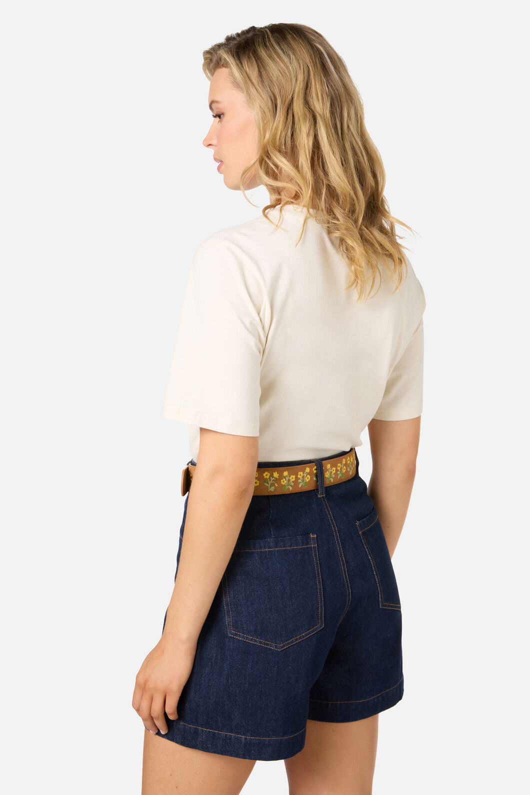 Princess Highway - Buttercup Embroidery Belt - tan