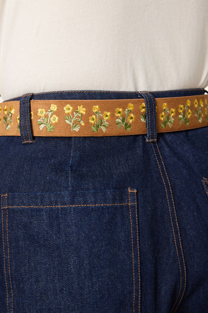 Princess Highway - Buttercup Embroidery Belt - tan