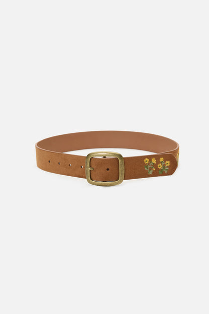 Princess Highway - Buttercup Embroidery Belt - tan