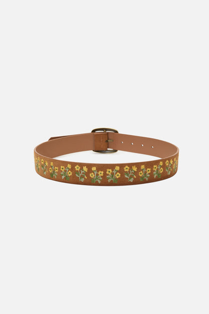Princess Highway - Buttercup Embroidery Belt - tan