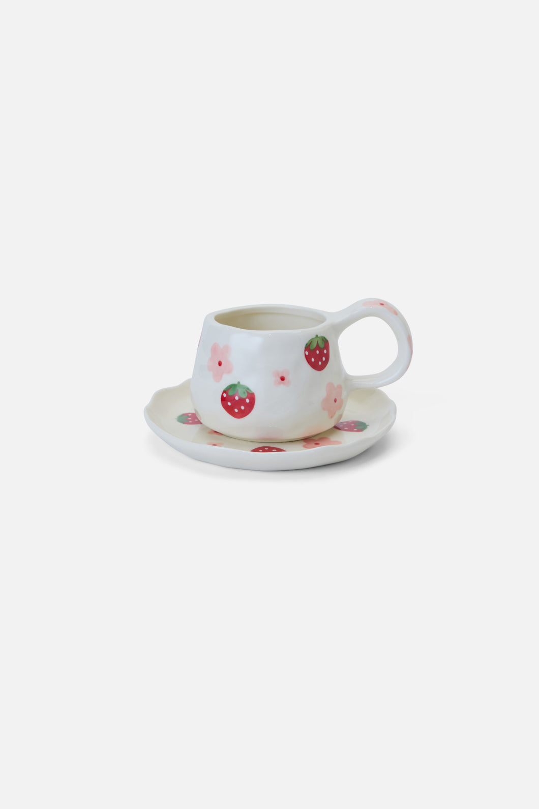 Strawberry Cup & Saucer Set