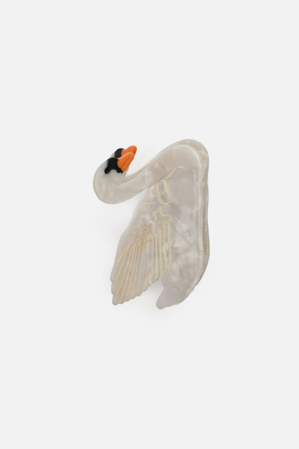 Princess Highway - White Swan Claw Clip - white
