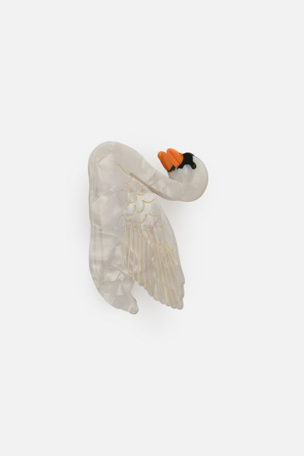 Princess Highway - White Swan Claw Clip - white
