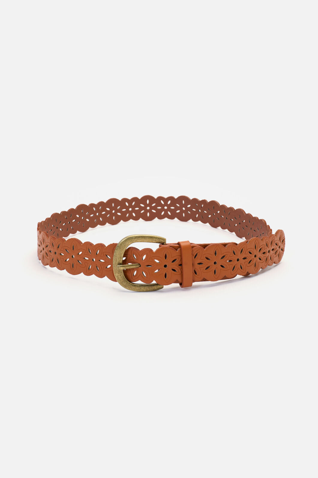 Princess Highway - Floral Cut Out Vintage Belt - tan