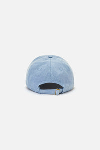 Princess Highway - Washed Embroidered Floral Cap - blue