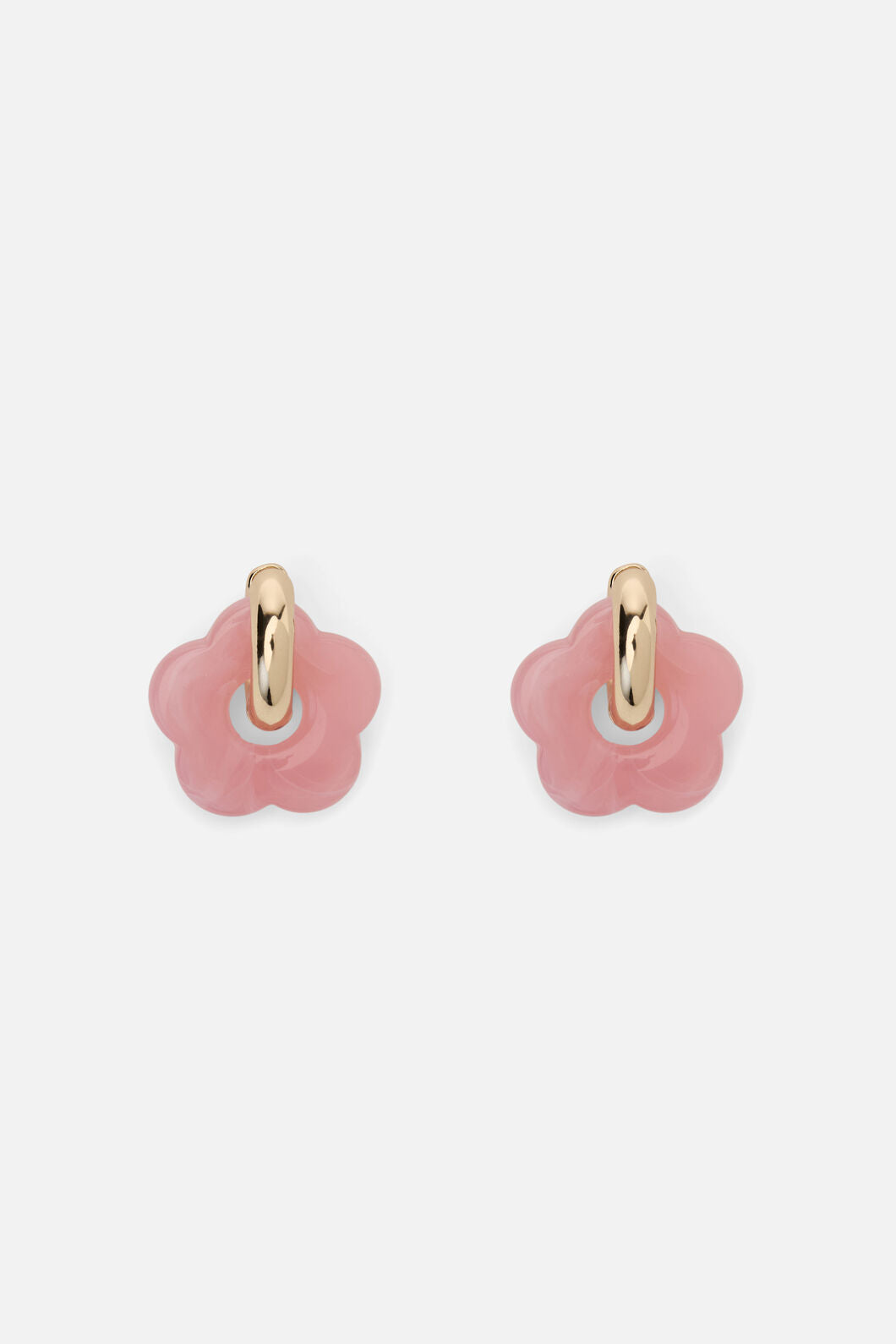 Princess Highway - Pink Hoop Daisy Earrings - pink