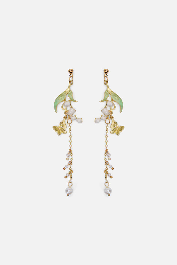 Princess Highway - Butterfly Drop Earrings - gold