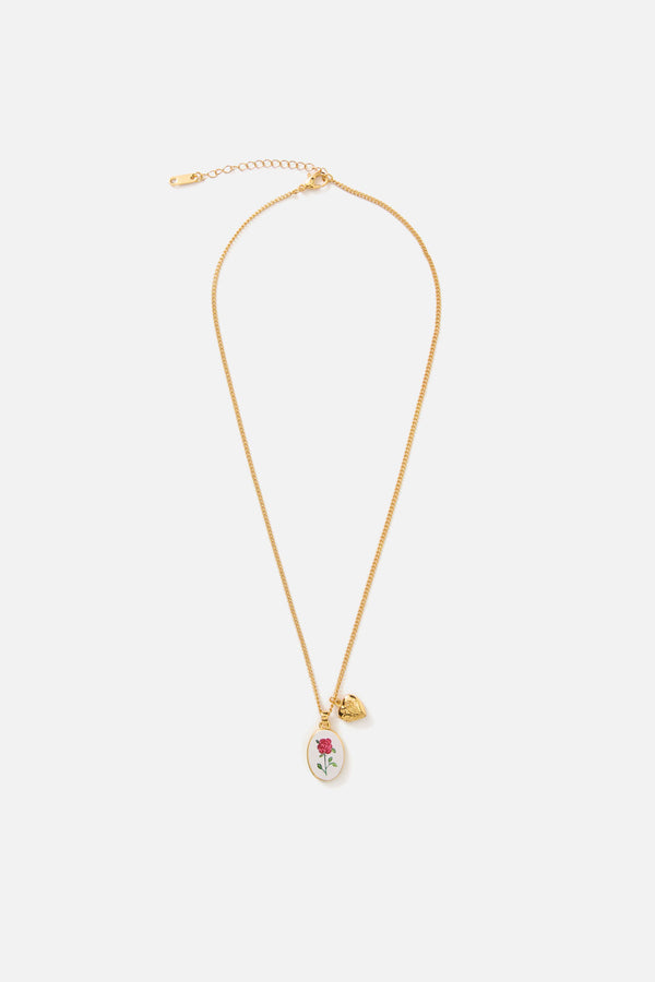 Princess Highway - Pretty Chrysanthemum Necklace - orange