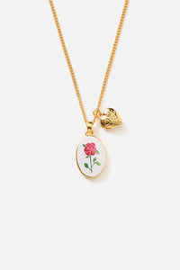 Princess Highway - Pretty Chrysanthemum Necklace - orange