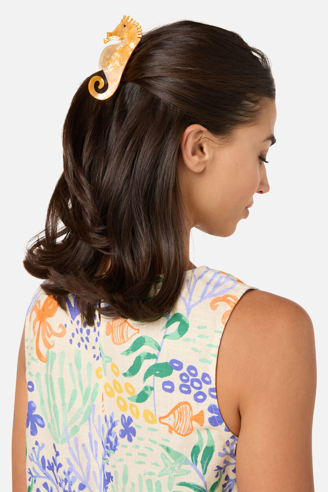 Princess Highway - Seahorse Claw Clip - yellow