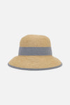 Princess Highway - Gingham Trim Straw Hat - natural