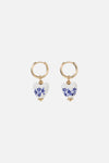 Princess Highway - Pretty Blue Floral Earrings - blue
