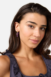 Princess Highway - Purple Grape Earrings - purple