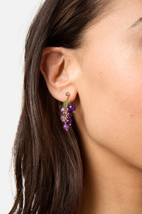 Princess Highway - Purple Grape Earrings - purple