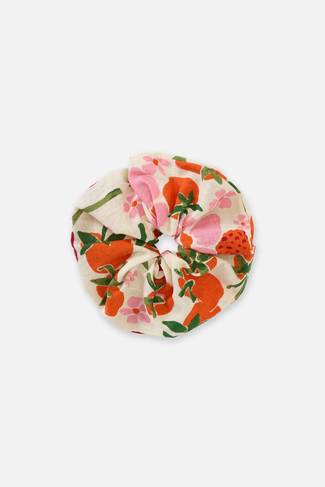 Princess Highway - Berries N Cream Wide Scrunchie - cream