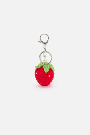 Princess Highway - Knit Strawberry Bag Charm - red