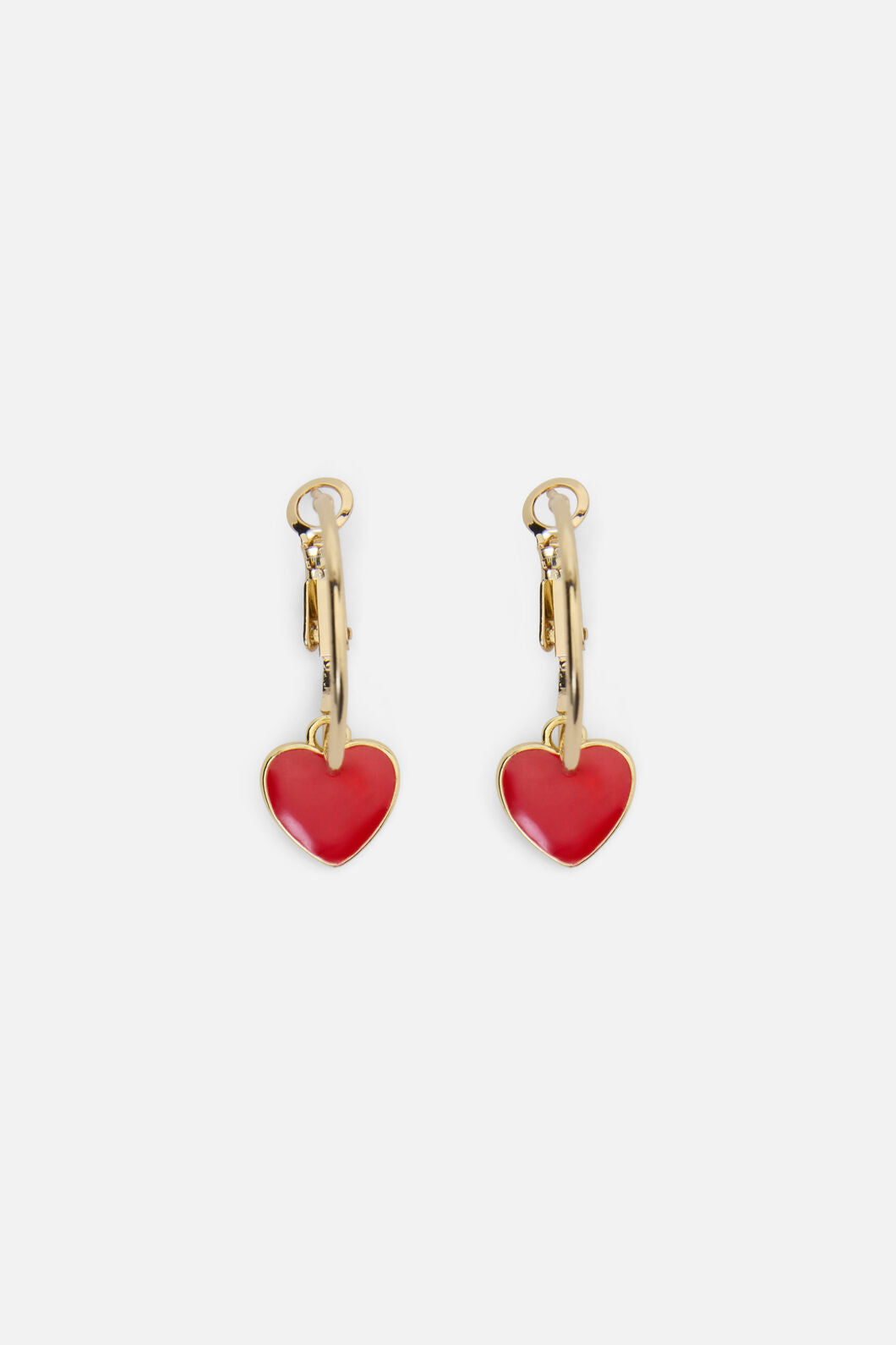 Princess Highway - Red Heart Sleeper Earrings - gold