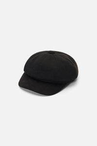Princess Highway - Black Faux Suede Baker Boy - black
