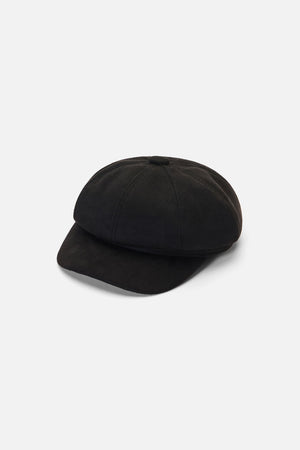 Princess Highway - Black Faux Suede Baker Boy - black
