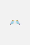 Princess Highway - Small Bird Stud Earrings - blue