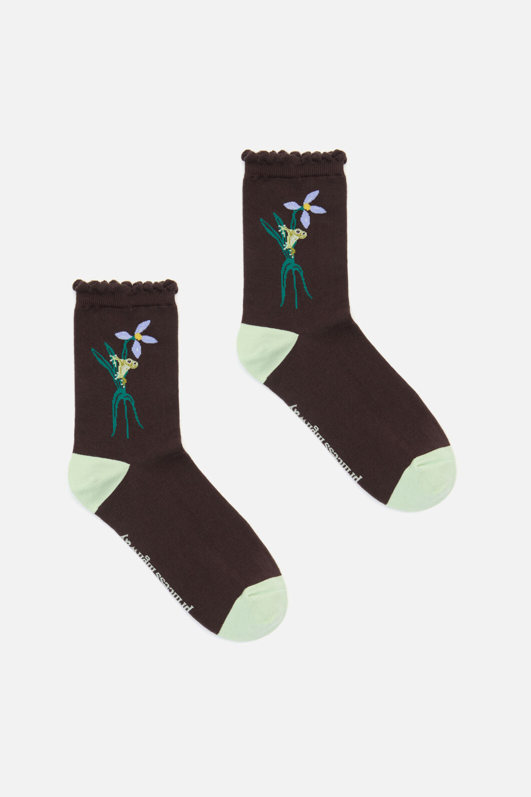 Princess Highway - Tiana Tree Frog Sock - chocolate