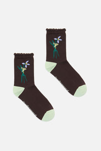 Princess Highway - Tiana Tree Frog Sock - chocolate