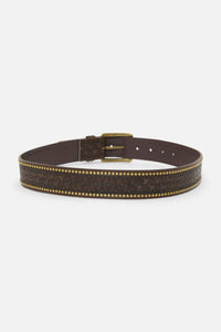 Princess Highway - Chocolate Embossed Stud Belt - chocolate