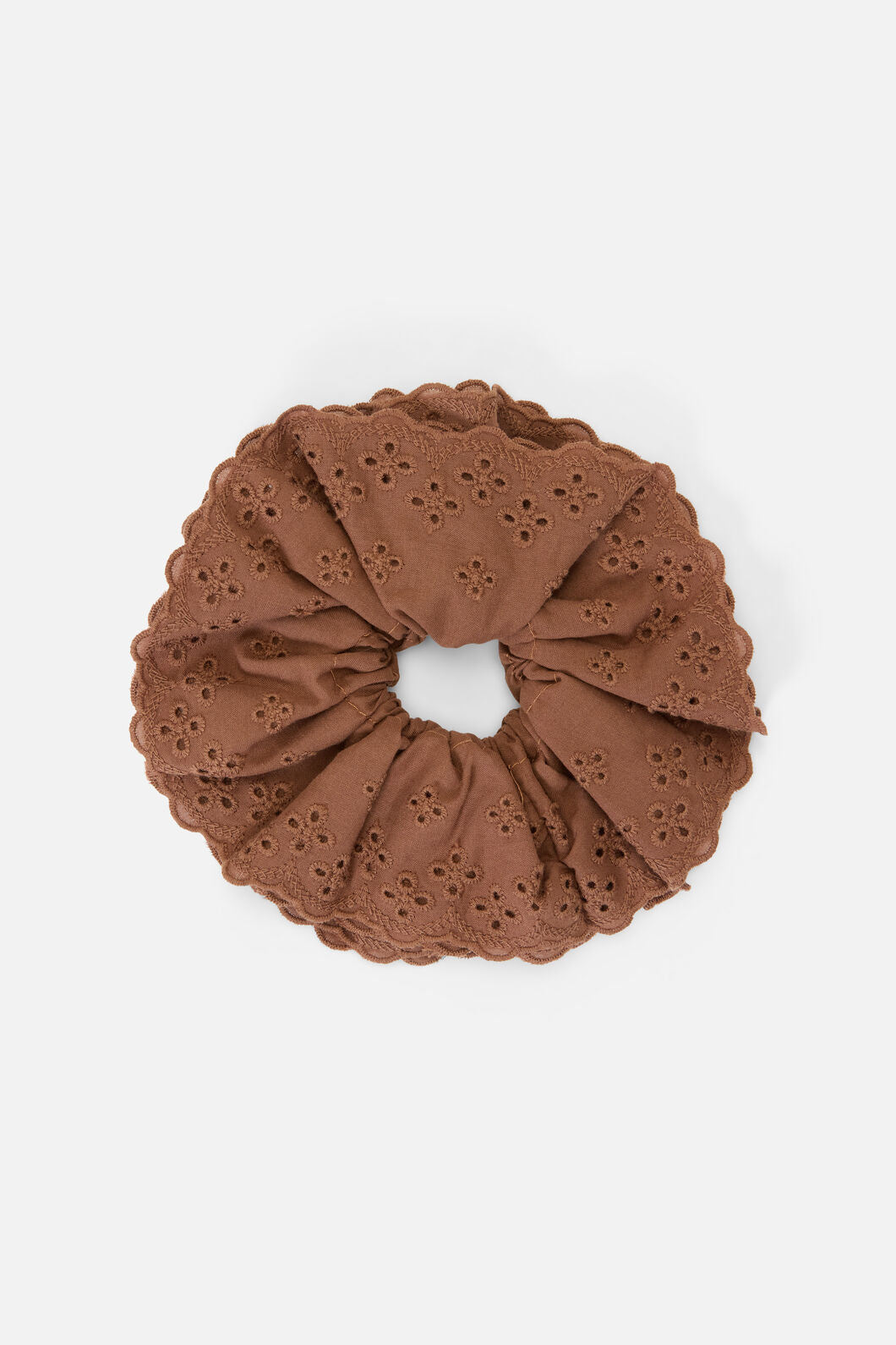 Princess Highway - Chocolate Broderie Scrunchie - chocolate