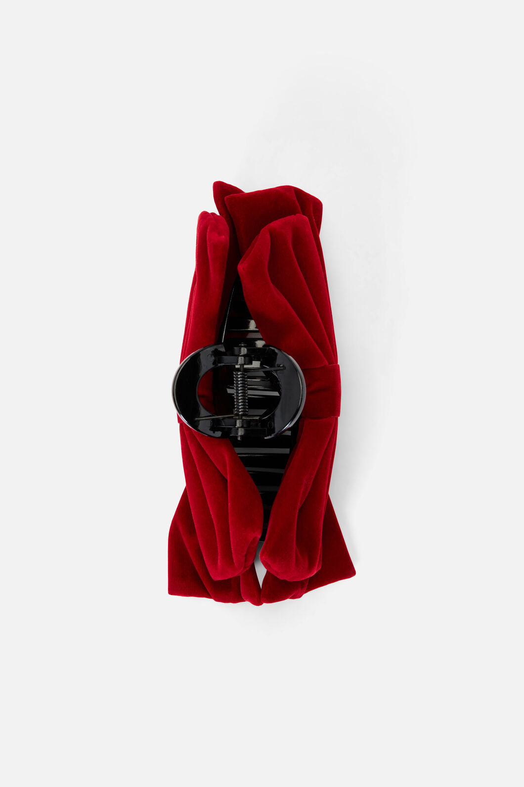 Princess Highway - Dark Red Velvet Claw Clip - dark-red