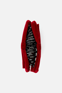 Princess Highway - Dark Red Velvet Claw Clip - dark-red