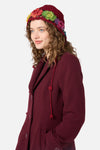 Princess Highway - Knit Flower Bonnet - plum
