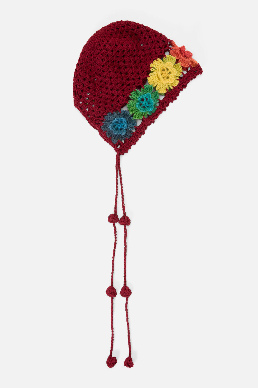 Princess Highway - Knit Flower Bonnet - plum