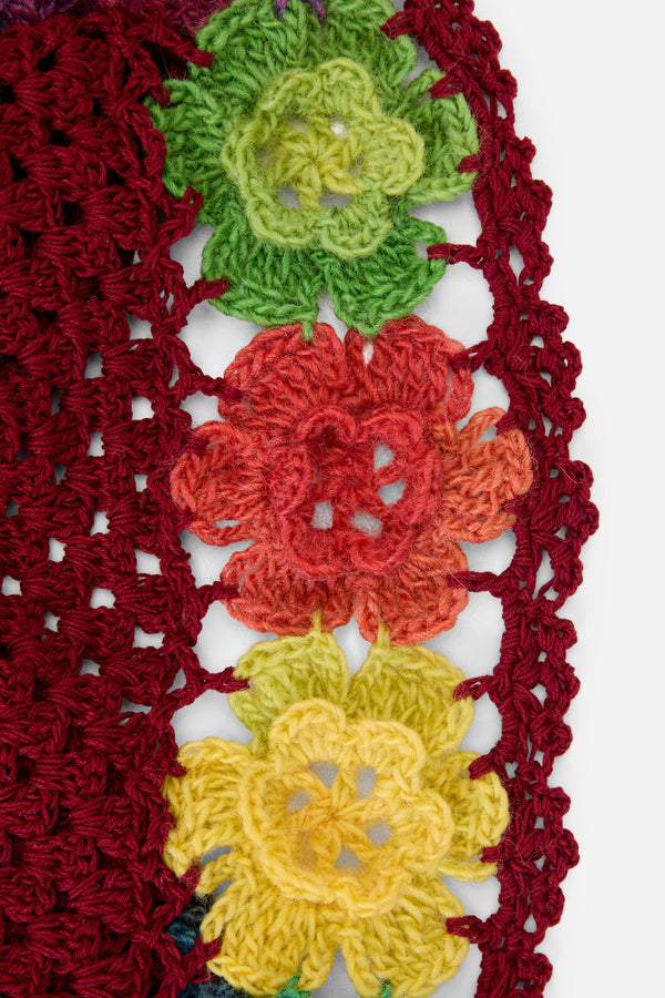 Princess Highway - Knit Flower Bonnet - plum