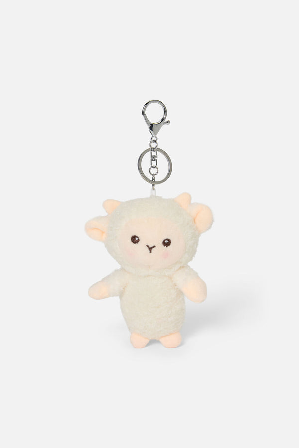 Princess Highway - Sheep Plush Bag Charm - white