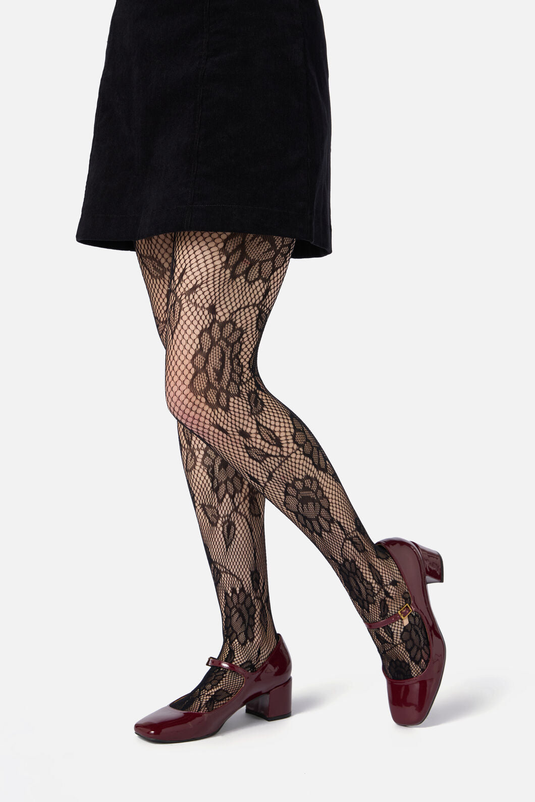 Princess Highway - Black Flower Tights - black