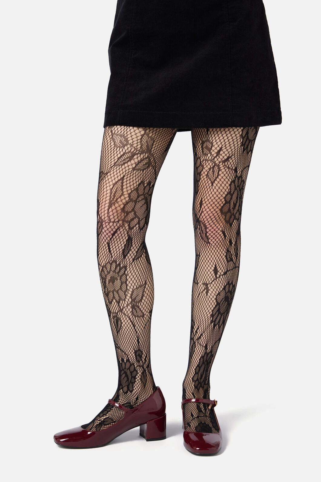 Princess Highway - Black Flower Tights - black