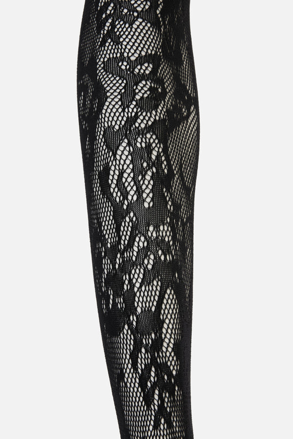 Princess Highway - Black Flower Tights - black