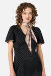 Princess Highway - Narrow Spot Satin Scarf - taupe