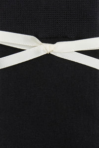 Princess Highway - Black Knee High Bow Sock - black