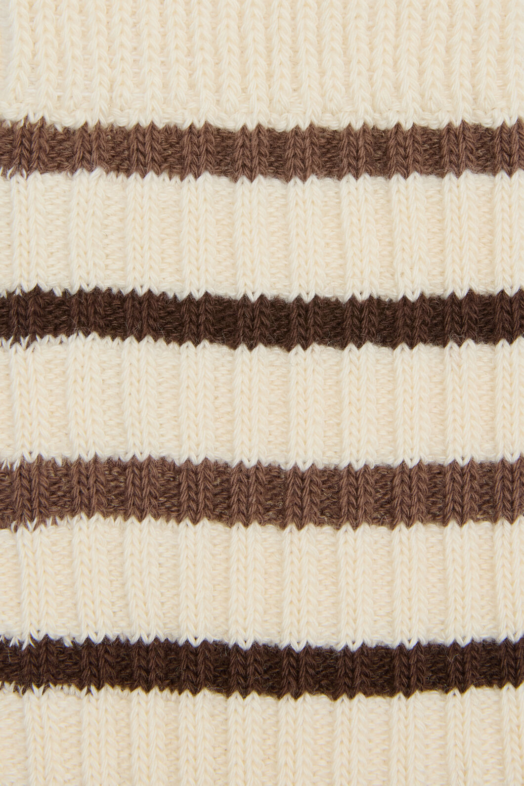 Princess Highway - Rib Stripe Socks - cream-chocolate