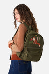 Princess Highway - Fox Embroidered Cord Backpack - green