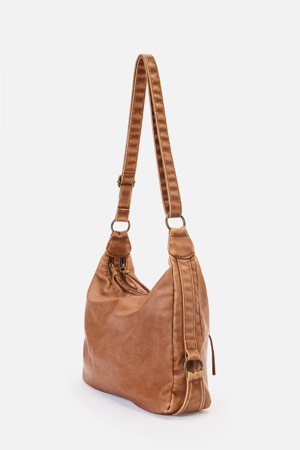 Princess Highway - Vintage Look Slouch Bag - tan
