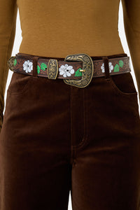 Princess Highway - Beautiful Tooled Belt - chocolate