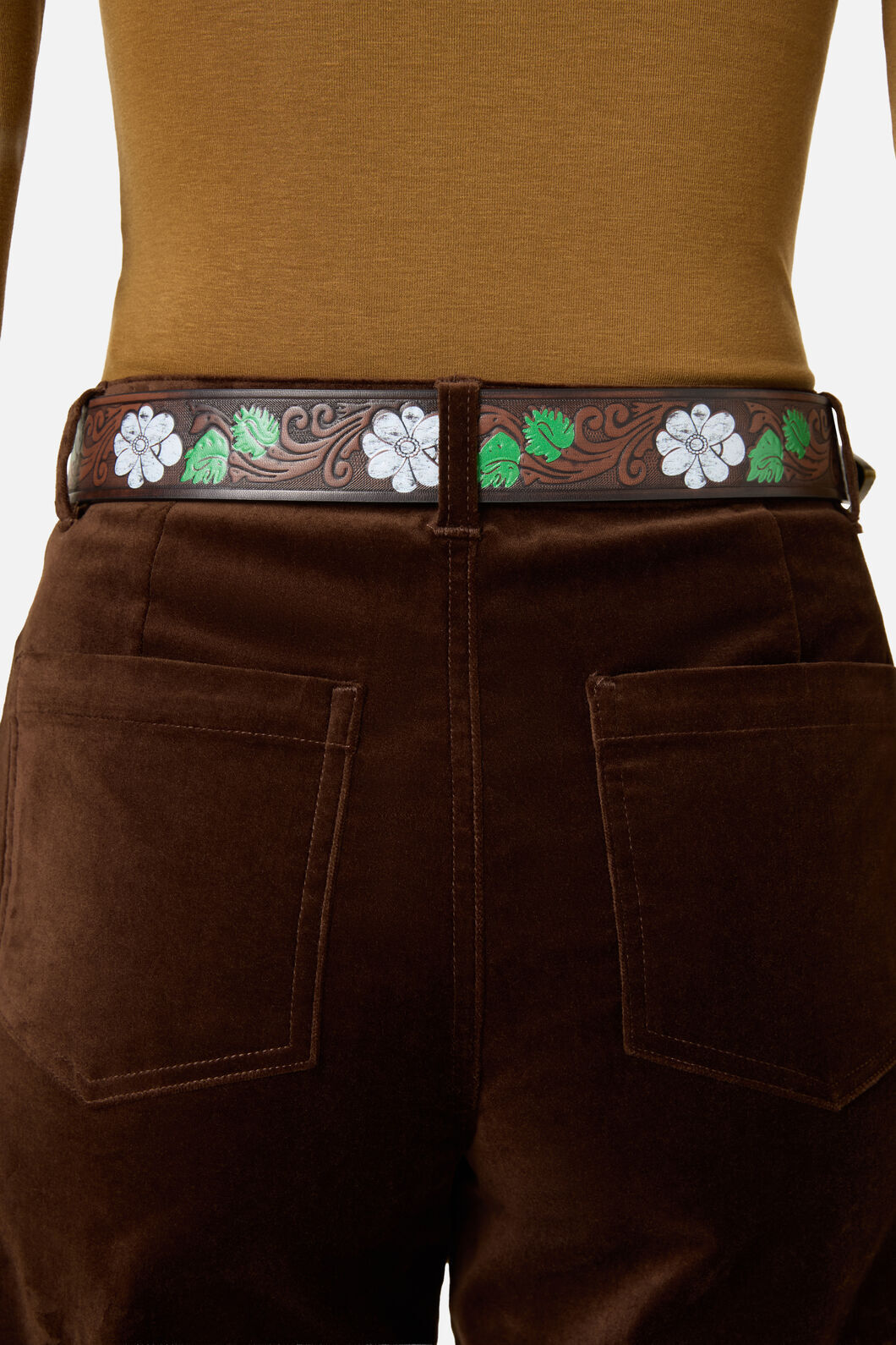 Princess Highway - Beautiful Tooled Belt - chocolate