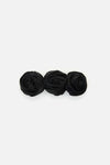 Princess Highway - Black Roses Barrette Hair Clip - black