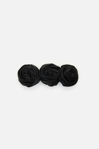 Princess Highway - Black Roses Barrette Hair Clip - black