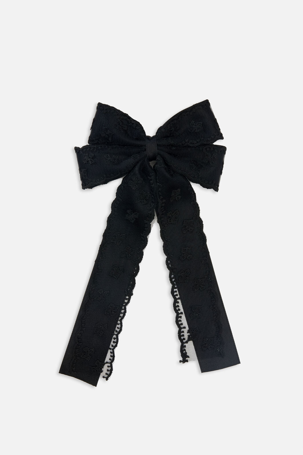 Princess Highway - Lace Bow Barrette Hair Clip - black